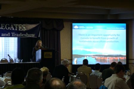 Ruth Salmon, Executive Director of CAIA providing the Canadian perspective on Aquaculture..jpg